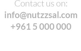 Contact us on:info@nutzzsal.com +961 5 000 000